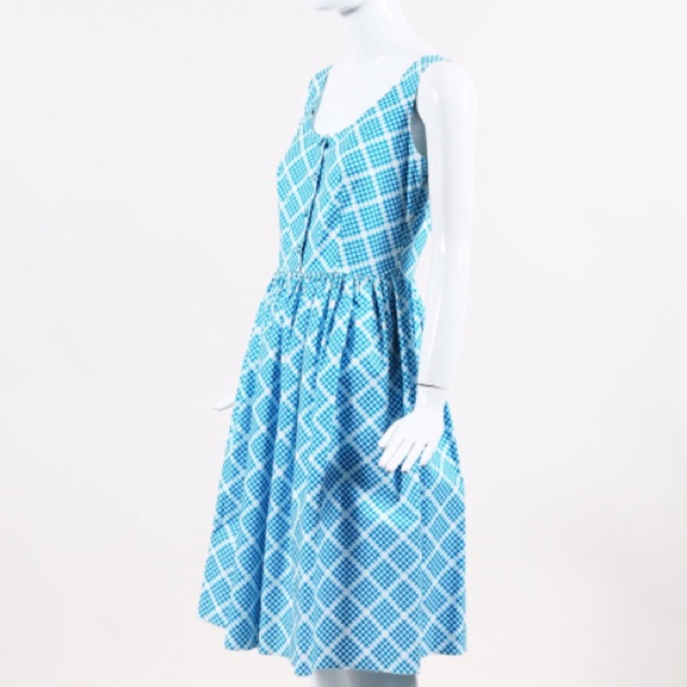 Prada Blue Gingham Dress NWOT